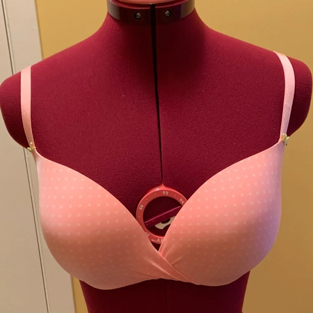 Victorias Secret Plunge Pink Polka Dot Women's Bra Hbbb - Picture 1 of 9